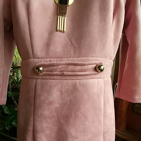 NWOT eShakti ultra-Suede Flounced Dress - Picture 5 of 8